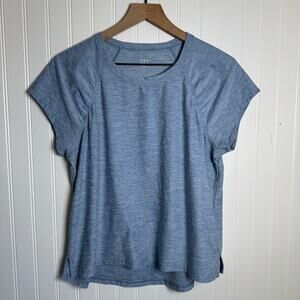 Title Nine Grace Raglan 2.0 Tee Heathered Light Blue Women’s Size Large